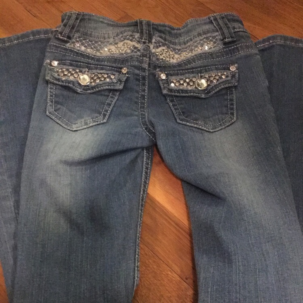 Women’s Denim Jeans with Bling Detail